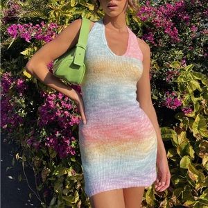 Princess Polly “Blair Mini Dress” Rainbow